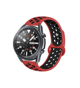 Samsung Galaxy Watch 46mm Uyumlu 22mm Kordon Silikon Esnek Yumuşak Delikli Spor KRD-02 Kayış