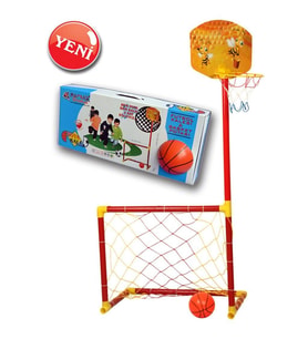 Çocuk Futbol Kalesi-Basket Potası 2'li Set (Karışık)