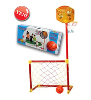 Çocuk Futbol Kalesi-Basket Potası 2'li Set (Karışık)