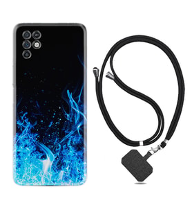 INFINIX Note 11 Pro Note 10 Hot 9 Play Kılıf Boyun Askılı Silikon Blue Fire 1678