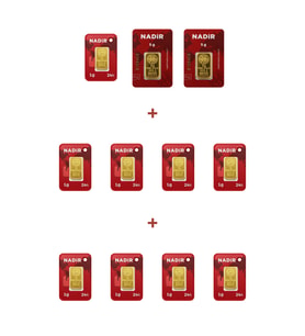 Nadir Gold 24 Ayar 19 Gram Külçe Altın (2 Adet 5 Gram Külçe Altın + 9 Adet 1 Gram Külçe Altın )