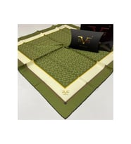 Geometrik Desen Black Seri Twill Eşarp Eşarp Askısı ile Birlikte 90x90 cm Yağ Ye