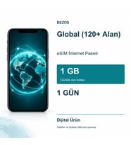 Global (120+ Alan) eSIM İnternet Paketi Günlük 1 GB 1 Gün