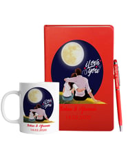 Sevgililer Gününe Özel Kırmızı Defter Kalem & Kupa Hediye Seti 4