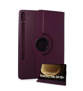 Samsung Galaxy X610 Tab S9 Fe Plus 12.4 Kılıf 360 Tablet Deri Kılıf - Mürdüm
