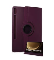 Samsung Galaxy X610 Tab S9 Fe Plus 12.4 Kılıf 360 Tablet Deri Kılıf - Mürdüm