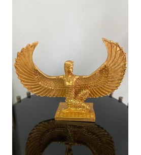 Dekoratif İsis Biblo Mısır Tanrıçası Melek şamdan modeli biblo (Gold)