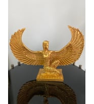 Dekoratif İsis Biblo Mısır Tanrıçası Melek şamdan modeli biblo (Gold)