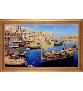 ALTIN ÇERÇEVELİ PASPARTULU TABLO CR1243