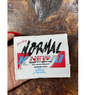 NORMAL YAZILI ARMA DİKİŞ APLİKE 9X7 CM