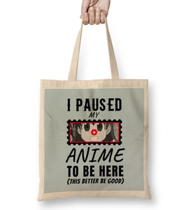 Sarcasm Funny Anime And Manga Otaku Lover Gift Bez Çanta Uzun Saplı