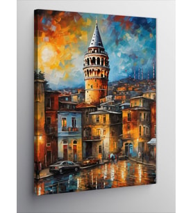 Kanvas Tablo Galata Kulesi Manzarası