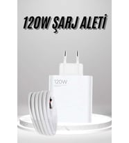 Type C Yüksek Hızlı Şarj Aleti Beyaz 120W Uzun Ömürlü