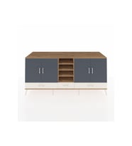 Kronos Konsol 8 Raflı 3 Çekmeceli 4 Kapaklı 220x59x99 Çam-Antrasit/Aytaşı