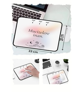 777 Şanş Sayı Tasarımlı 33x28 Cm Mousepad Kaymaz Taban Rahat Konforlu Mouse Pad