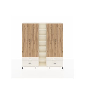 Arges Dolap 12 Raflı 4 Çekmeceli 2 Askılı 220x30x243 Aytaşı-Çam/Aytaşı