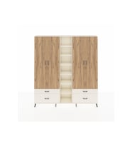 Arges Dolap 12 Raflı 4 Çekmeceli 2 Askılı 220x30x243 Aytaşı-Çam/Aytaşı