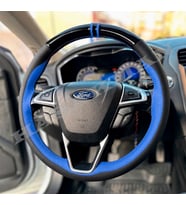 Ford Galaxy Mk4 Dikme Direksiyon Kılıfı Parlak Siyah Mavi Detaylı Mavi Çift Yüzük ve Dikiş 2015-2023