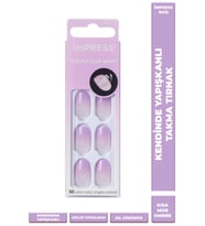 imPRESS Kendinden Yapışkanlı Takma Tırnak Kısa Ombre Mor