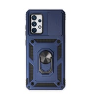 Samsung Galaxy A72 Kılıf Pars Lens Yüzüklü Silikon - Lacivert