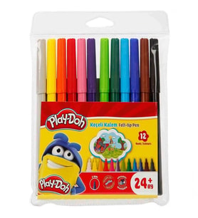 Mey İthalat® Play-Doh Keçeli Kalem 12 Renk