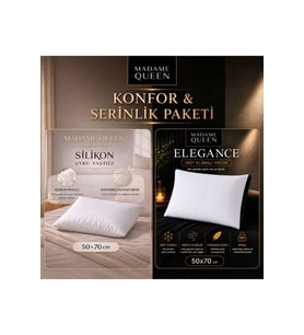 2'li Yastık Seti 50x70 cm Silikon 360° Klimalı 800 gr