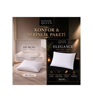 2'li Yastık Seti 50x70 cm Silikon 360° Klimalı 800 gr