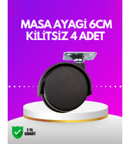 Masa ve Koltuk İçin Kilitsiz Tekerlek Seti 6 cm