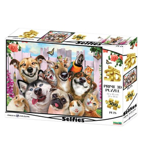Prime 3D - Pet Selfie 500 Parça Yetişkin Puzzle 10062