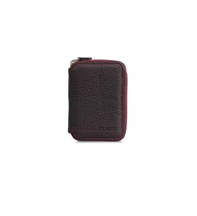 Guard Fermuarlı Bordo Deri Mini Cüzdan (Renksiz)