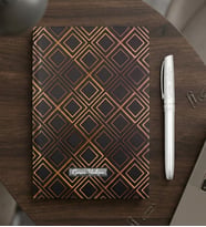 Kişiye Özel İsim Baskılı Defter & İsme Özel Gümüş Renk Roller Kalem (Gold)