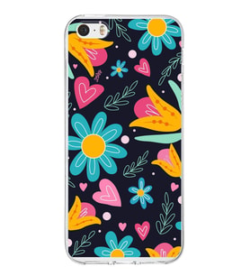 PrintiFy Apple  iPhone 5S ile Uyumlu 1mm Slim Fit Retro Renkler 1 Baskılı Şeffaf  Kılıf