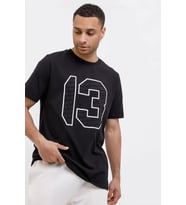 Erkek 13 Baskılı Oversize Tshirt (Siyah)