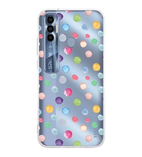 PrintiFy Tecno Spark 7 Pro ile Uyumlu 1mm Slim Fit Water Color 6 Baskılı Şeffaf  Kılıf
