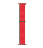 Apple Watch Ultra 49mm Uyumlu Kordon Hasır Örgü Cırt Cırtlı Terletmeyen Zore KRD-03 Kumaş Kayış (Füme - Kırmızı)