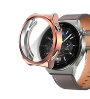 Microsonic Huawei Watch GT 3 Pro 46mm Titanyum Kılıf 360 Full Round Soft Silicone Rose Gold