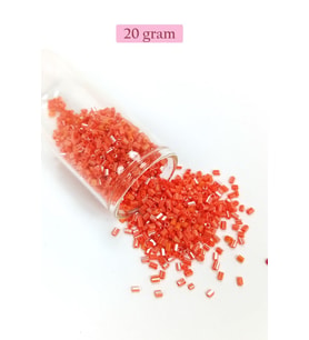 Kesme Cam Boncuk 2mm - 20 Gram - Mercan Kırmızı -BNC310