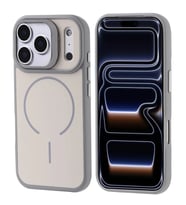 Apple iPhone 17 Pro Kılıf M-safe Şarj Özellikli Kamera Standlı Zore Notron Kapak