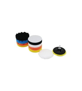 115 MM  11PCS POLİSAJ SÜNGER SETİ 8 AD. 115MM SÜNGER- 1 POLİSAJ PED -1 M14 ADAPTÖR - 1 CIRTLI DİSK TABAN (5343)