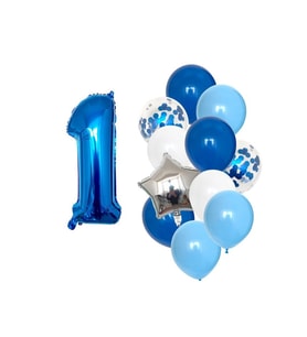 Çıtıpıtıstore Mavili 1 Yaş Balon Set