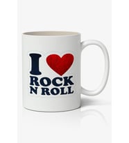 I Love Rock 'N' Roll Baskılı Kupa Bardak Baskılı Kahve Kupa Bardak