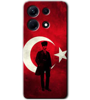 İnfinix Note 30 Pro Kılıf HD Desen Baskılı Kılıf - Atatürk Bayrak