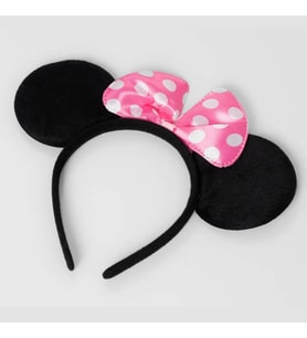 Pembe Fiyonklu Minnie Mouse Tacı Mini Kulak (Çok Renkli)