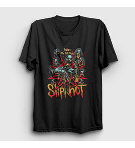Presmono Unisex Siyah Hell Tour Slipknot T-Shirt 349871tt