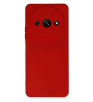 Redmi A3 4G Kılıf Nano içi Kadife Silikon - Kırmızı