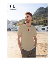 Nevermind Unisex Optic Line Ciel Lune - Oversize T-Shirt (Bej)