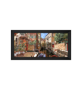 Manzara Temalı Kanvas Tablo 50 x 70 cm Siyah Çerçeve