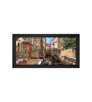 Manzara Temalı Kanvas Tablo 50 x 70 cm Siyah Çerçeve