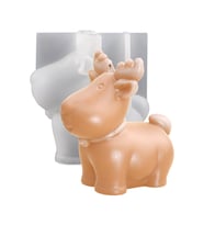 Silikon Kalıp Dekoratif Yılbaşı Geyik Noel Dekorasyon Mum Kalıbı 9.6X5.8 CM