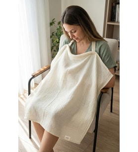 Bebek Emzirme Onluğu Muslin Ekru